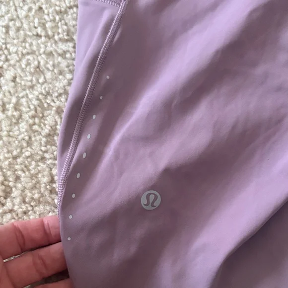 Lululemon Lavender Fast and Free with pockets Shorts - like new - Picture 3 of 9